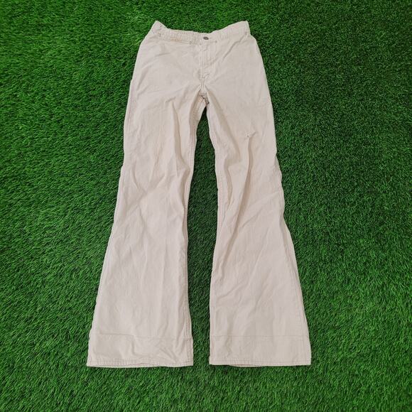 Vintage 70s LEVIS Flared Pants Women 1/2 26x32 Corduroy USA - Picture 1 of 16